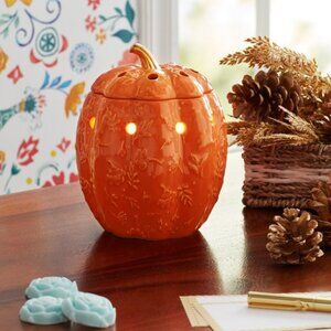 Pioneer Woman Orange Pumpkin Scented Wax Warmer Fall Thanksgiving Halloween New